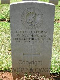 Dar Es Salaam War Cemetery - Odendaal, W N